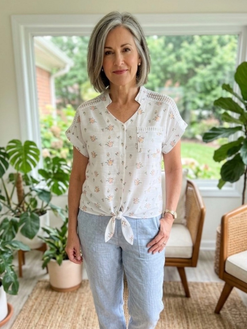 By Design Ditsy Floral Blouse S Y2K Indie Boho Soft Girl Balletcore Cottagecore